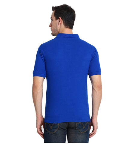 Cotton Blend Solid Half Sleeves Mens Polo T-Shirt